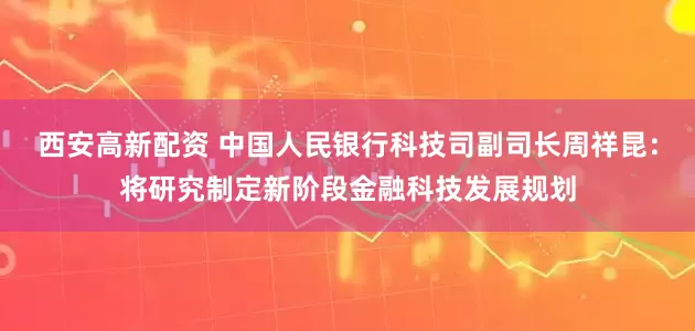 西安高新配资 中国人民银行科技司副司长周祥昆：将研究制定新阶段金融科技发展规划